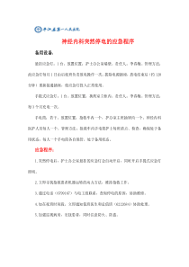 神经内科科室应急预案