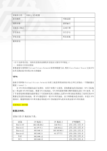 计算机网络 实验七 vpn配置