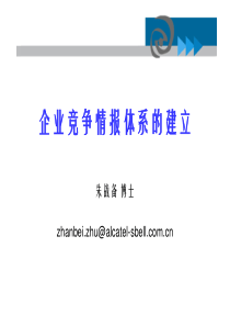 北大咨询朱战备博士企业竞争情报体系的建立PPT77
