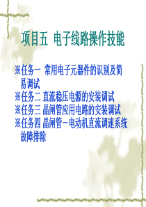常用电子线路的安装与调试操作技能