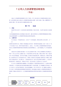 公司人力资源管理诊断报告