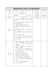 工作计划表模板