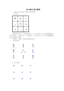 3D合值九宫计算法