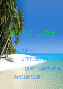 袁翠红 小班科学活动：夏天真快乐
