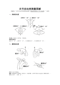 关节活动度测量图解-关节角度测量表