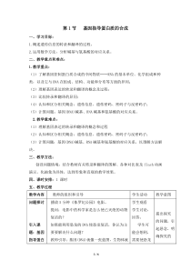 《基因指导蛋白质的合成》教案