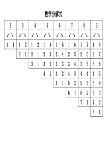 一年级上册数学分解式