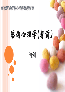 咨询心理学(要点版)