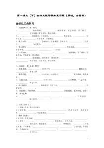 高一语文(下)古诗文默写期末复习题(原创,含答案)下载_doc可编辑