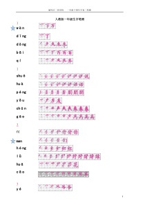 人教版一年级下册生字笔顺(整理)下载_doc可编辑