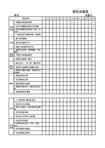 保安巡查登记表