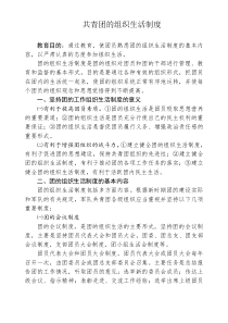 共青团组织生活制度