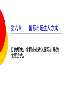 国际市场营销-国际市场进入方式