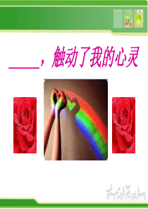 作文指导-——触动了我的心灵课件