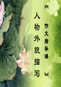 初中作文指导人物外貌描写(完美版)