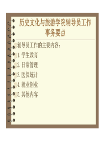 辅导员工作事务的要点共40页文档
