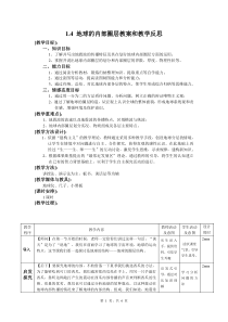 1.4-地球的圈层结构教案和教学反思