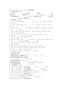 七年级英语上册第二单元经典练习题
