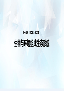【人教版】生物与环境组成生态系统