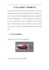 关于企业文化塑造几个关键问题的分析(1)