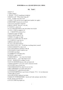 新译林8A Unit 1-4 重点词组句型知识点总结(精华版)