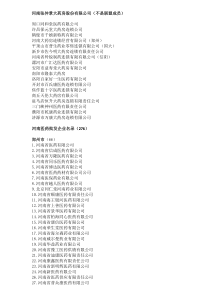 河南医药公司名录