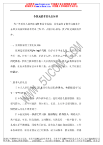 各国旅游者的礼仪知识