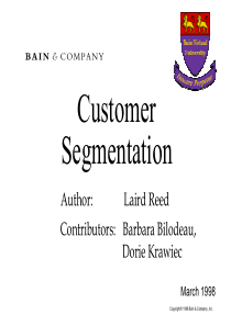 市场营销经典资料二（贝恩咨询）（英文版）