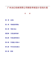 广州永红机械有限公司绩效考核设计咨询方案（DOC52页）