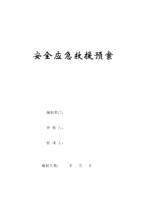 安全应急救援预案模板