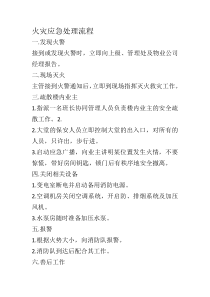 火灾应急处理流程
