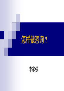 怎样做咨询（PPT43页)