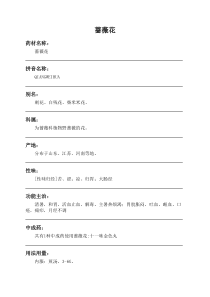 蔷薇花中药材详细说明书