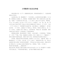 小学数学小论文五年级