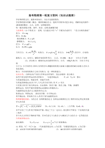 高考物理第一轮复习(知识点梳理)