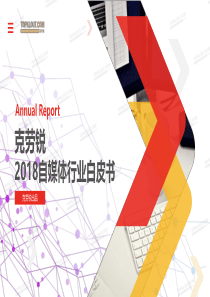 2018自媒体行业分析