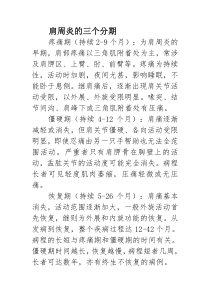 肩周炎的康复训练方法