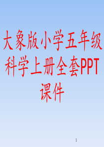 五年级大象版科学课件