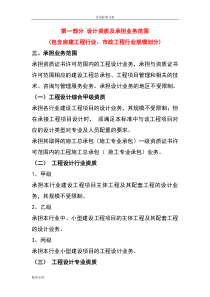 设计资质及承担业务范围