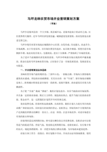农贸市场开业营销策划方案