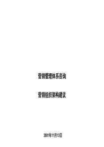 某家电企业营销管理体系咨询方案