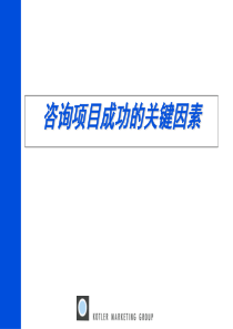 某知名公司——影响咨询项目成功的因素