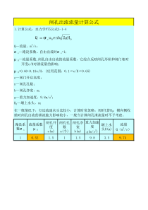 闸孔出流流量计算公式
