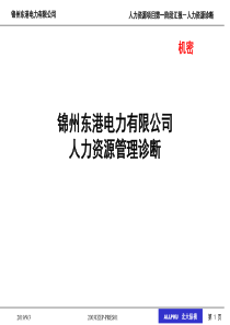 某著名咨询公司-XX电力有限公司人力资源诊断报告（PPT 63页）