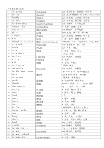 人教版八年级上册3单元单词(附音标)