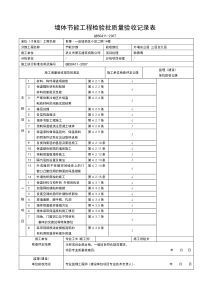 墙体节能工程检验批质量验收记录表