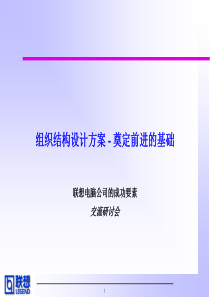 某著名咨询公司-联想-组织结构设计方案