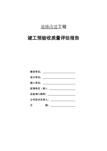 市政预验收报告