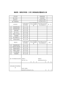 钢结构质量检验记录表