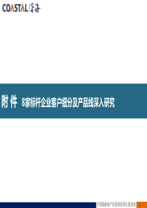 八大企业客户细分及产品线研究